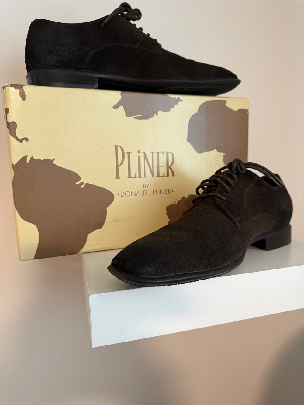 Donald J. Pliner NIB Men's EXPRESSO Suede Oxford Dress Shoes 8.5